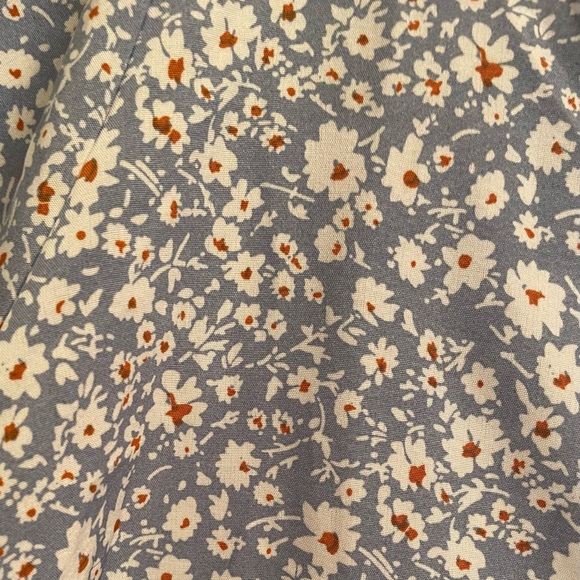 Shein Curve Duster Top Flowy Blue Floral Flutter Sleeve Women's 1XL Plus - Picture 6 of 8